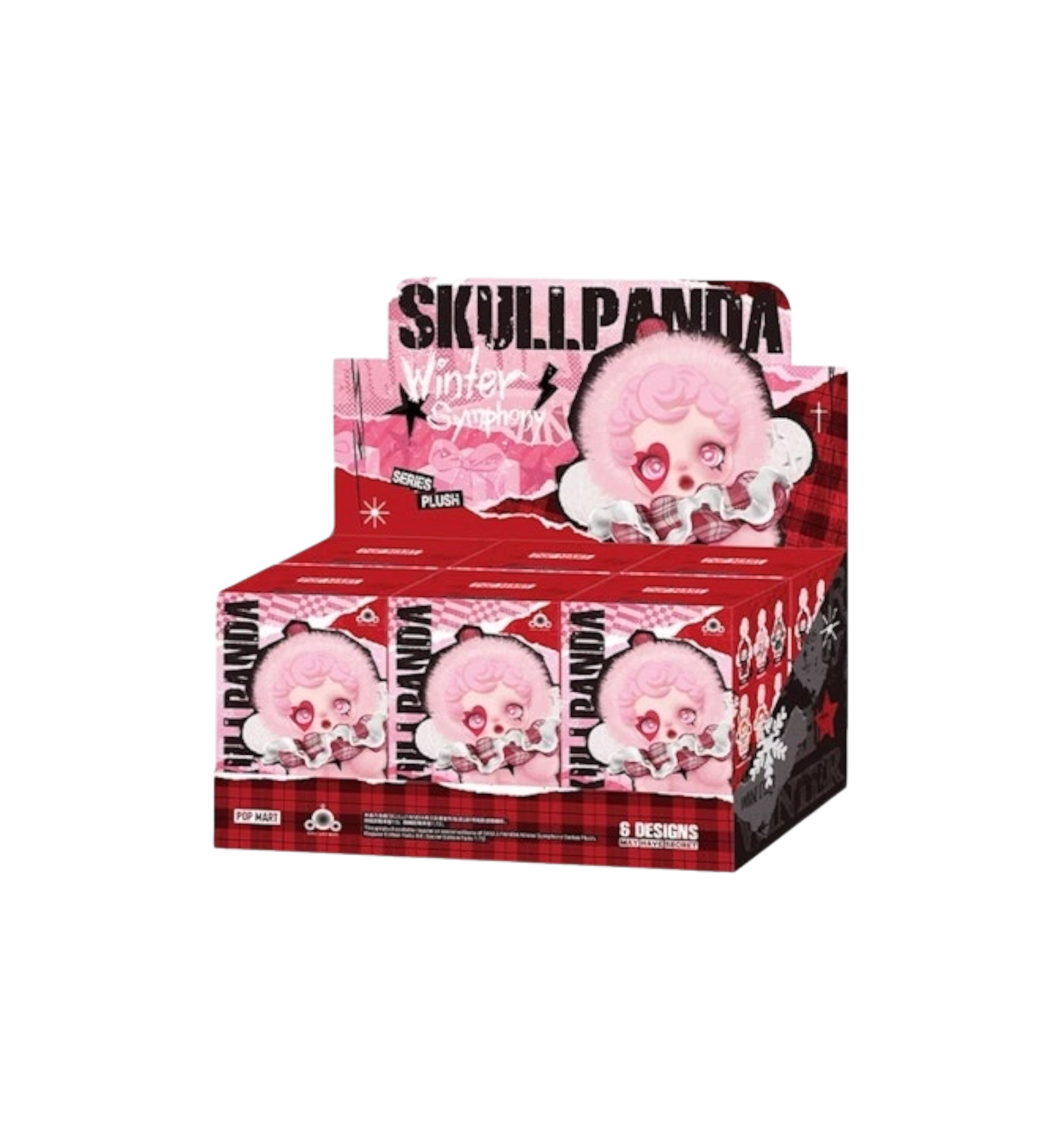 Pop Mart SKULLPANDA Winter Symphony Series Vinyl Face Plush Pendant Case (6 Blind Box)