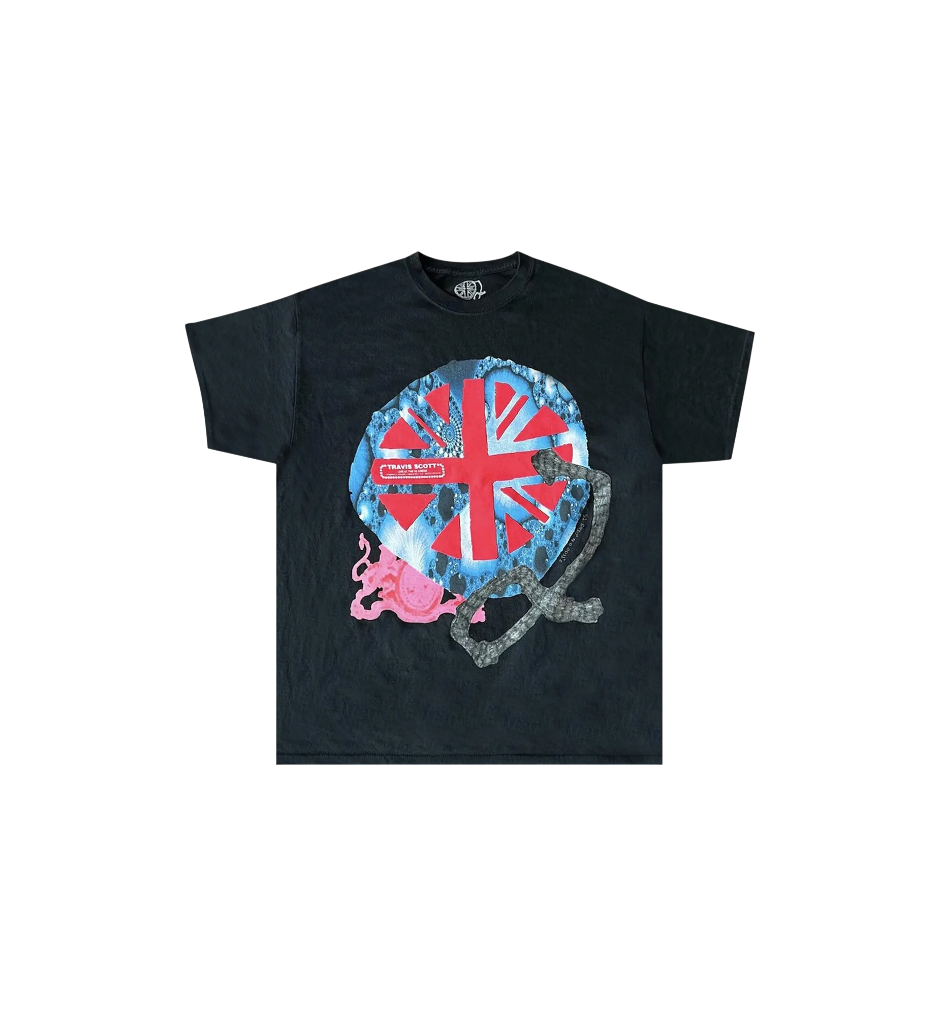 Travis Scott O2 Union Jack T-Shirt "Black"