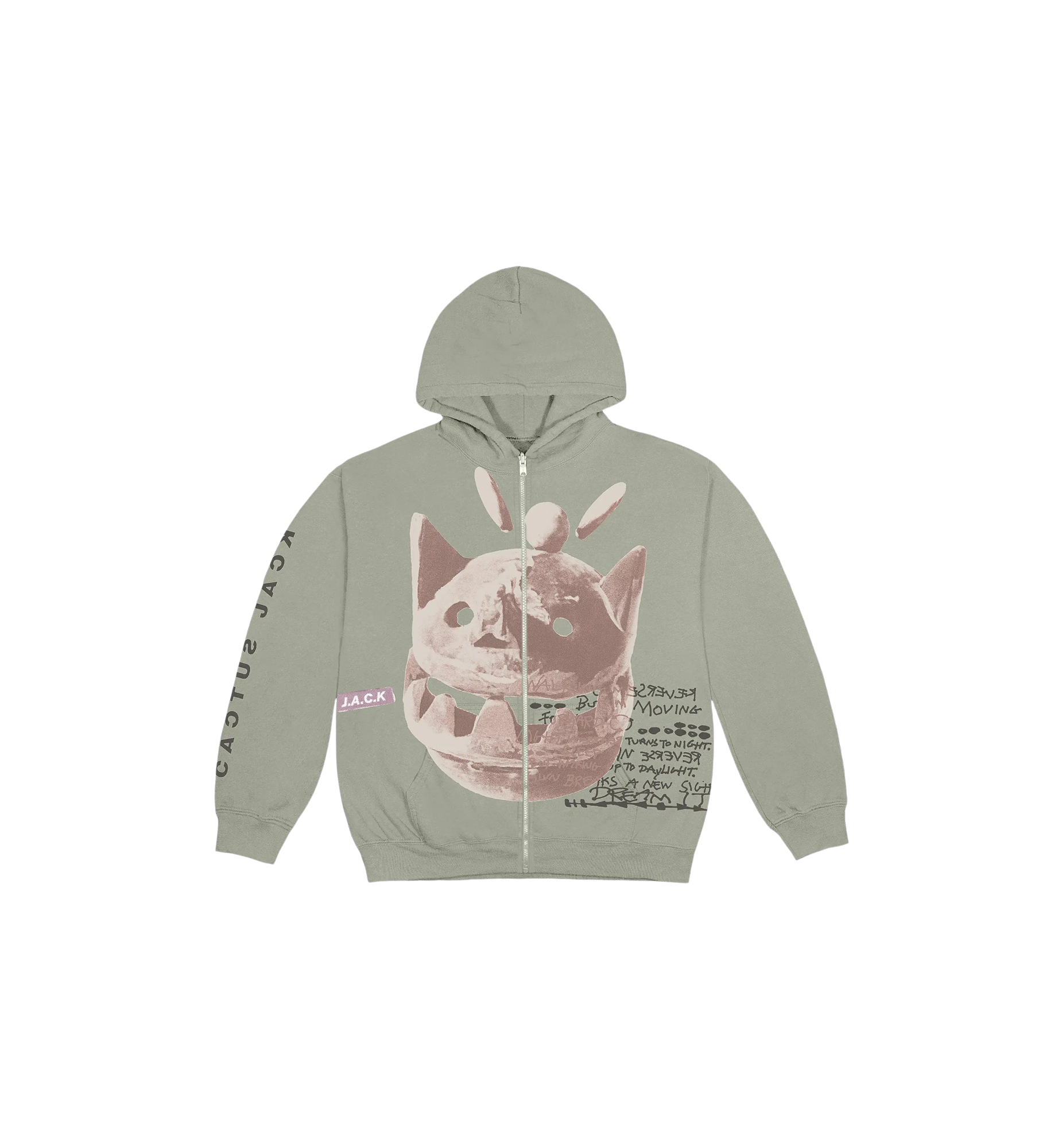 Travis Scott New Sight Zip Up Hoodie "Olive"
