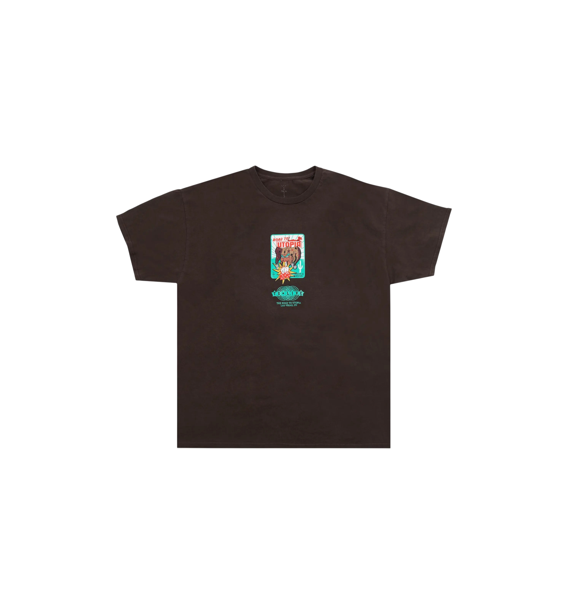 Travis Scott Road to Utopia Las Vegas Joker T-Shirt "Brown"