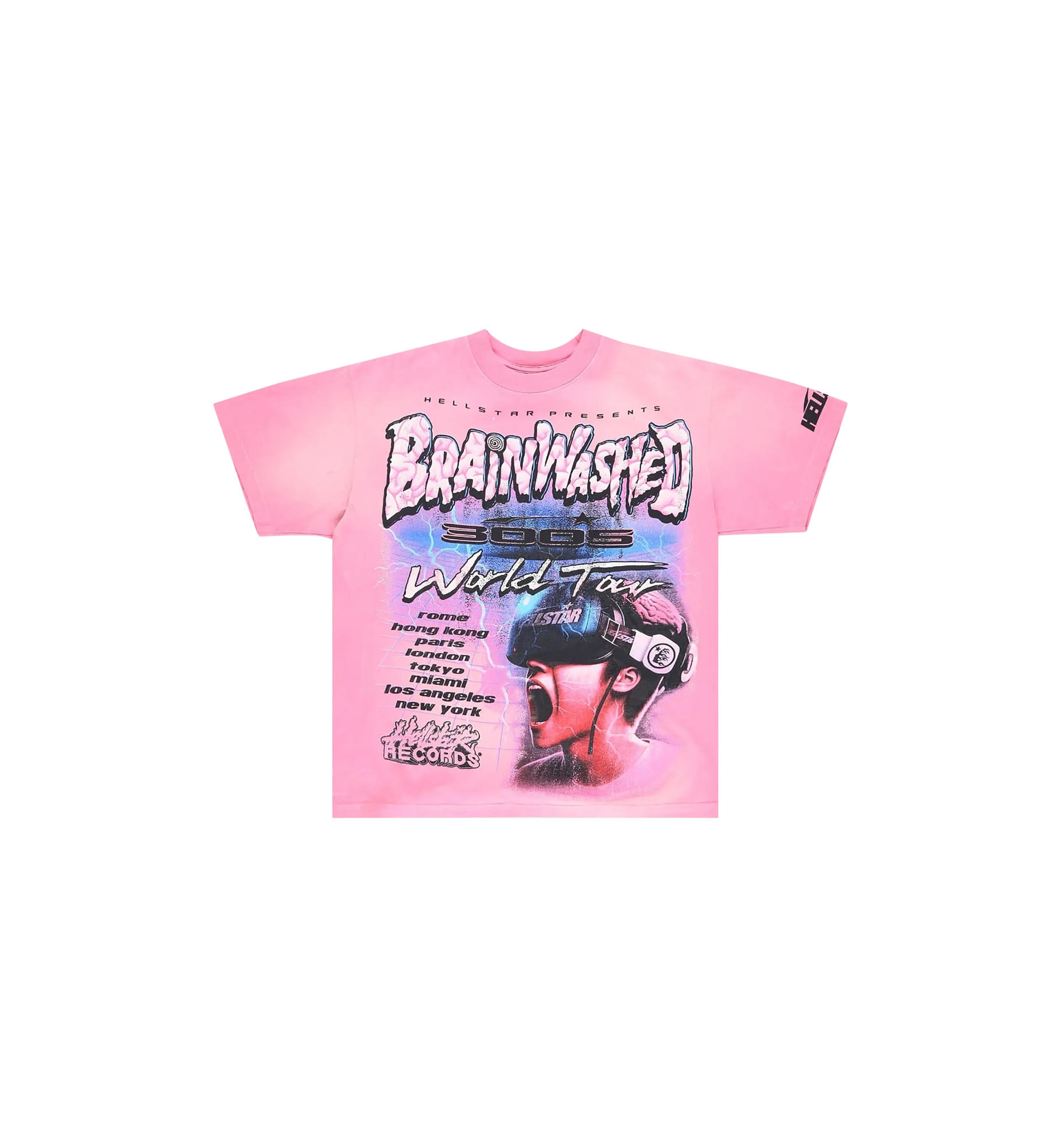 Hellstar Brainwashed World Tour T-Shirt "Pink"
