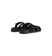 Hermes Chypre Sandal "Noir/Vert Mousse"