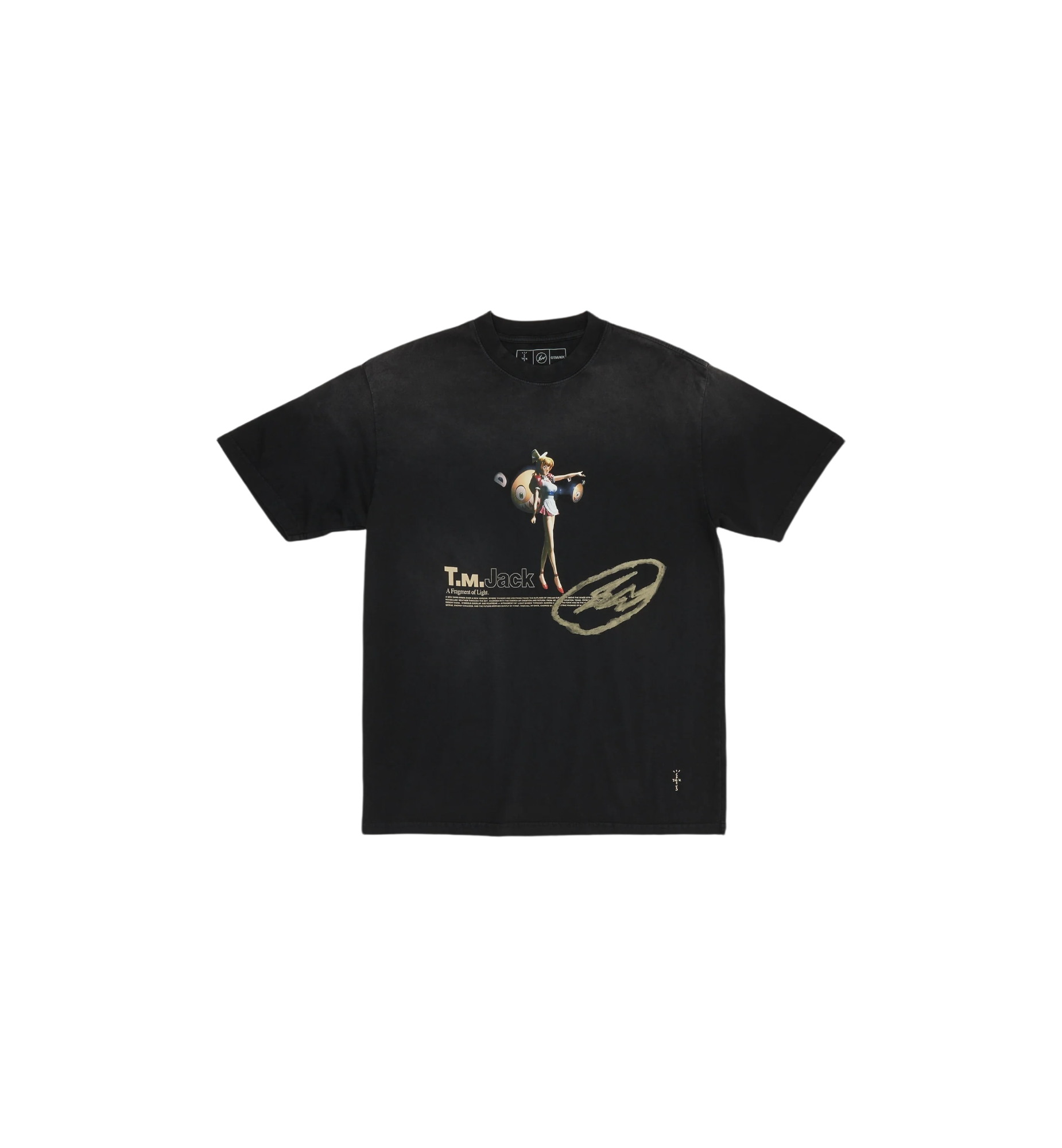Travis Scott Cactus Jack x Fragment x Takashi Murakami Tokyo Jack Tee "Black"