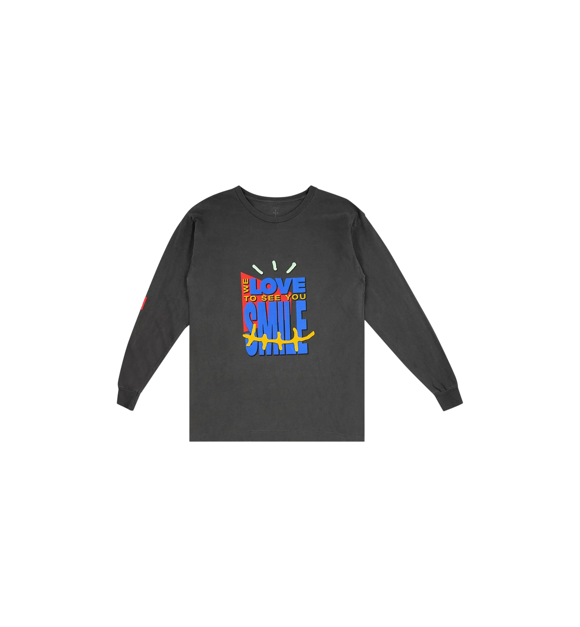 Travis Scott x McDonald's Smile L/S T-Shirt "Washed Black"