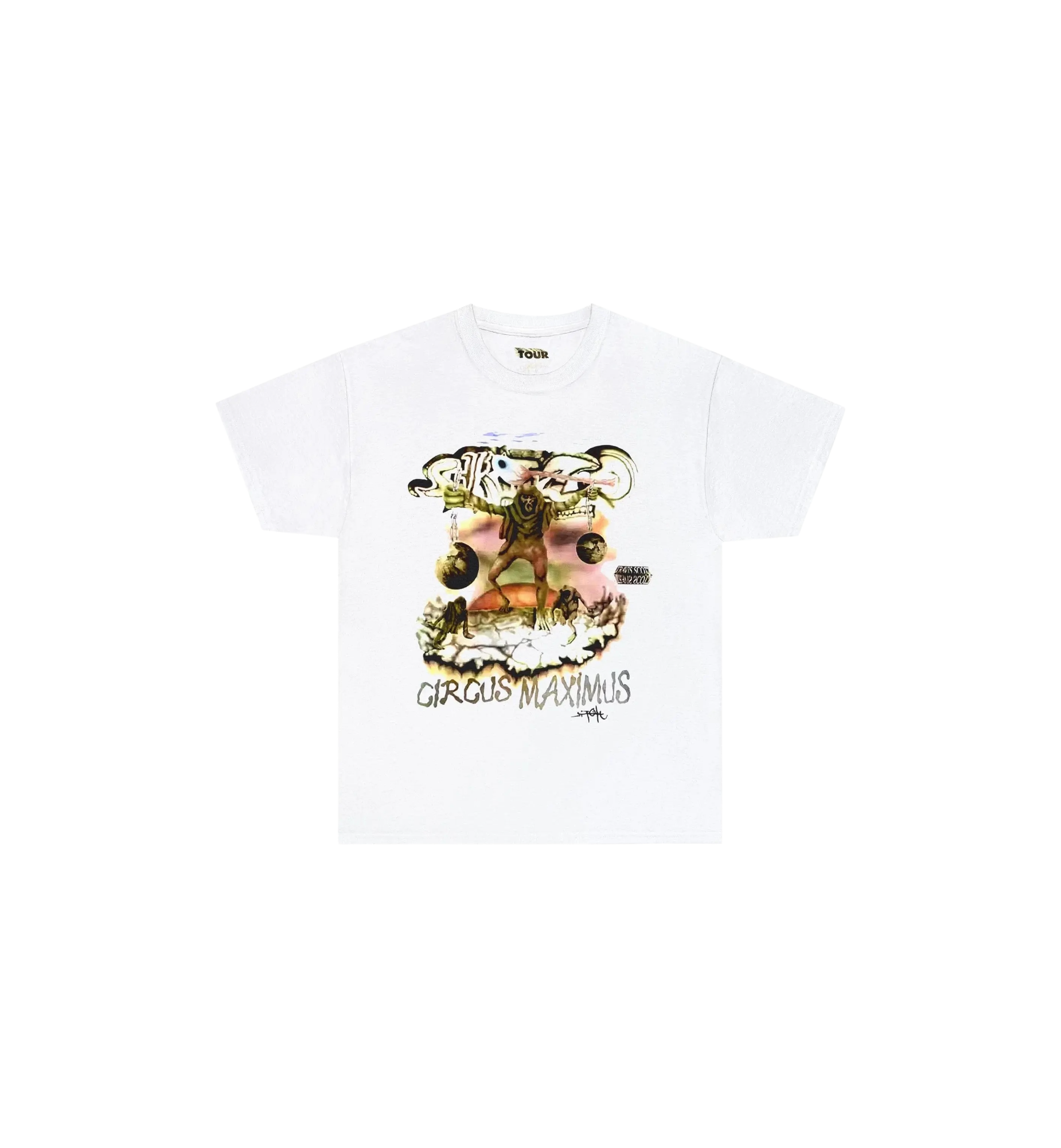 Travis Scott Utopia Tour Skitzo Circus Maximus South America Tee "White"