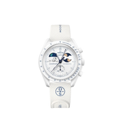 Swatch x Omega Bioceramic Moonswatch Mission To Earthphase Moonshine Gold "Cold Moon"