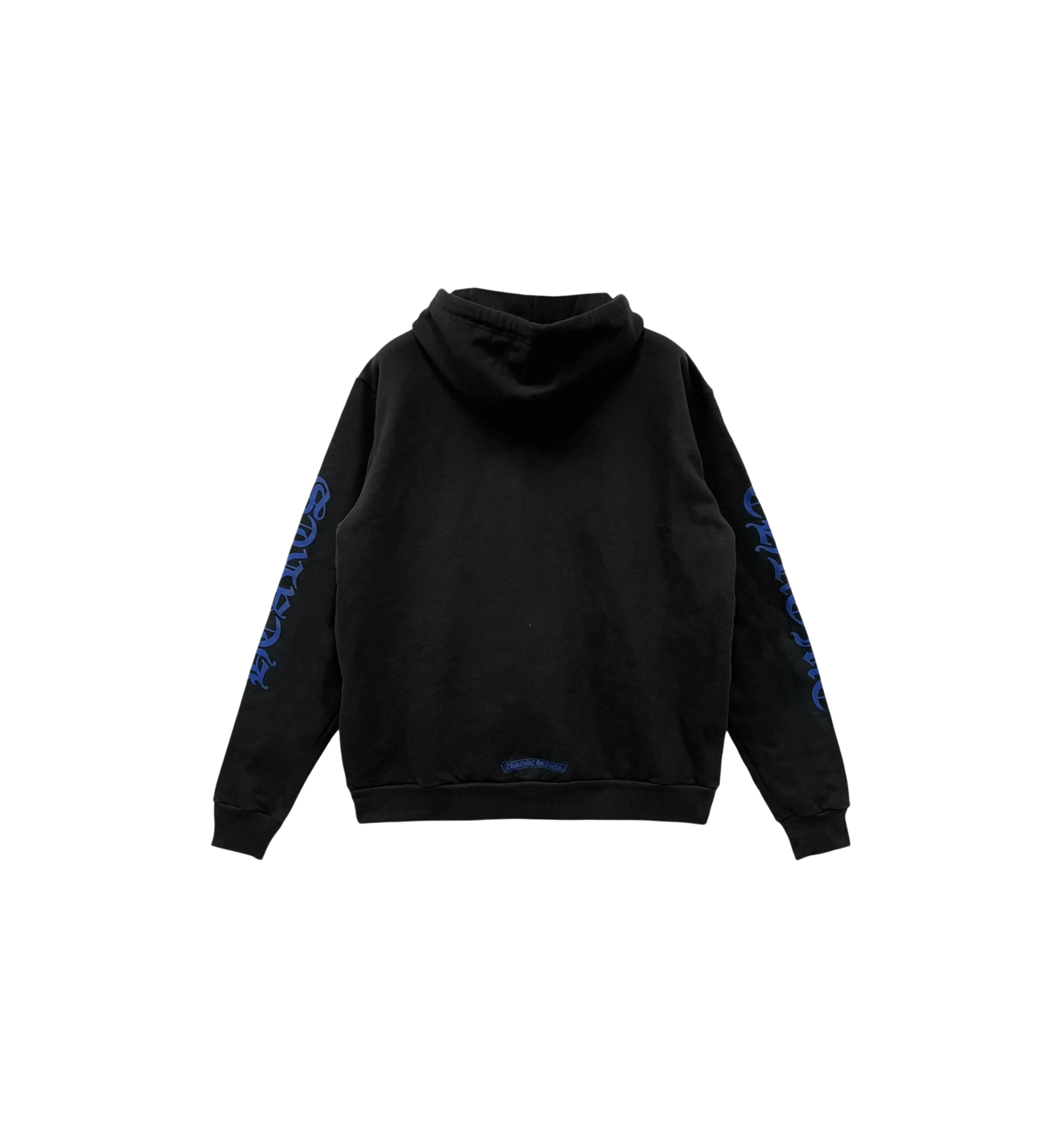 Chrome Hearts Blue Vertical Script Logo Pullover Hoodie "Black"