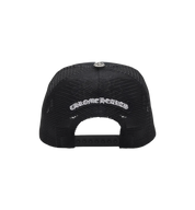 Chrome Hearts White Calf Hair Cross Cemetery Trucker Hat "Black"