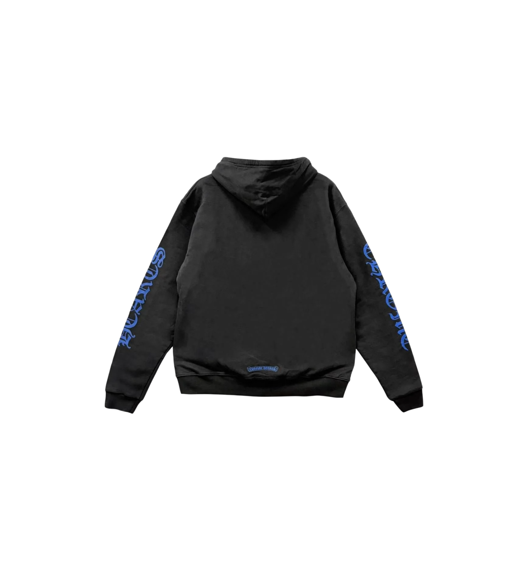 Chrome Hearts Blue Script Zip Up Hoodie "Black"