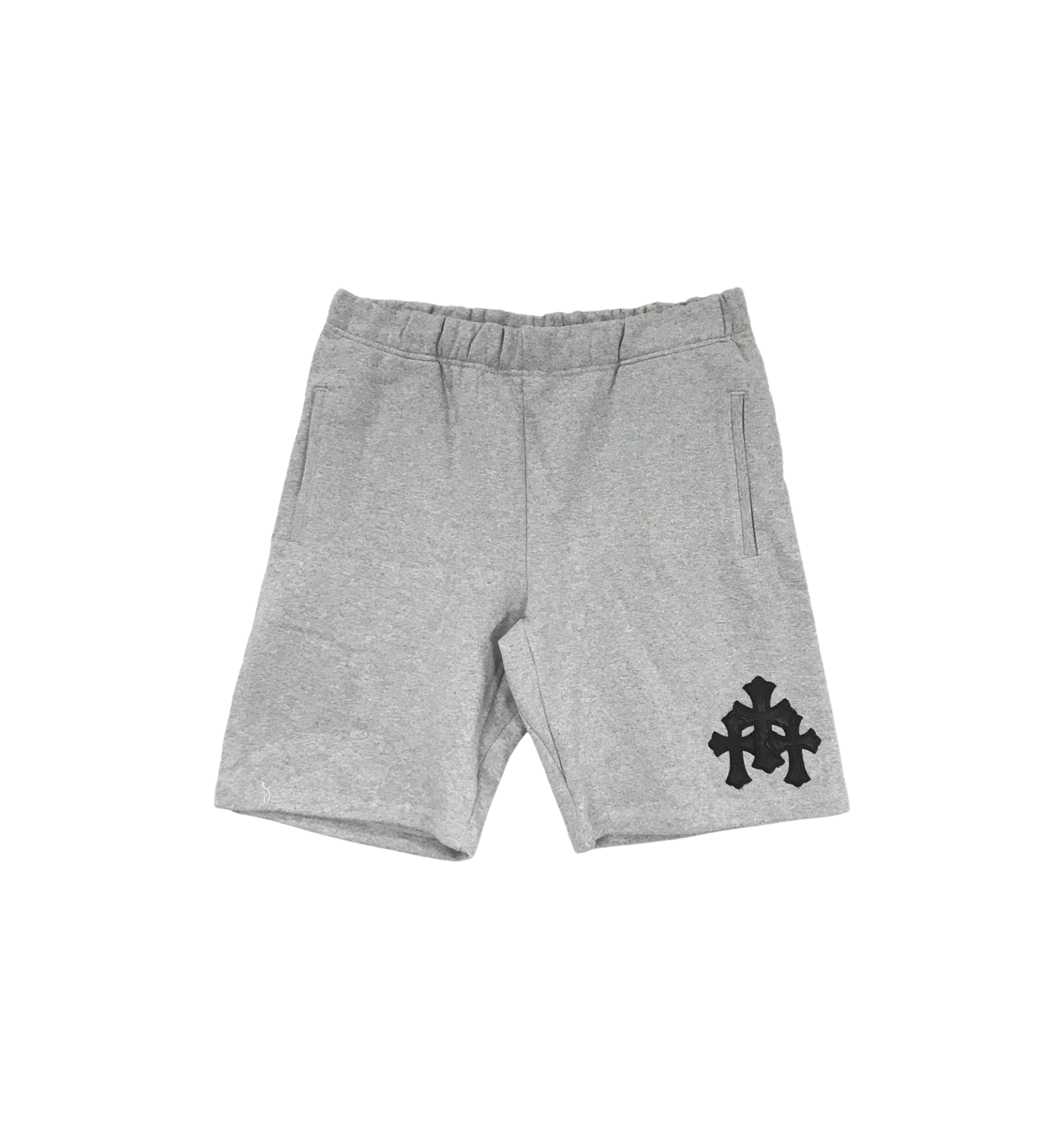 Chrome Hearts Cemetery Leather Cross Patch Paper Jam Shorts "Grey"