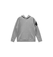 Chrome Hearts Triple Cross Leather Patch Pullover Hoodie "Grey"