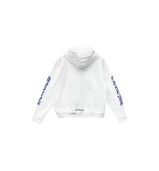 Chrome Hearts Blue Scroll Zip Up Hoodie "White"
