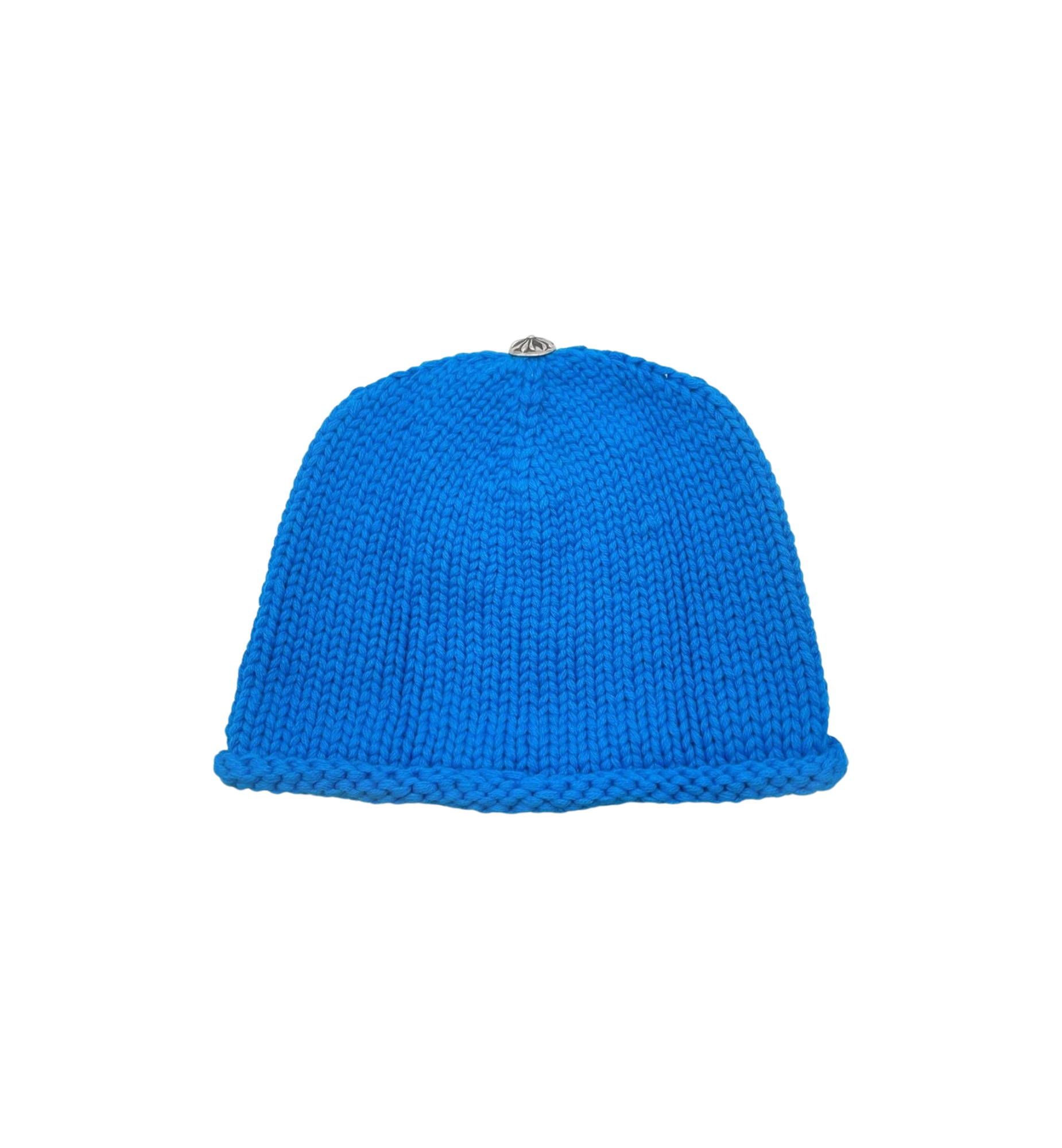 Chrome Hearts Cashmere Purple Cross Leather Patch Beanie "Blue"