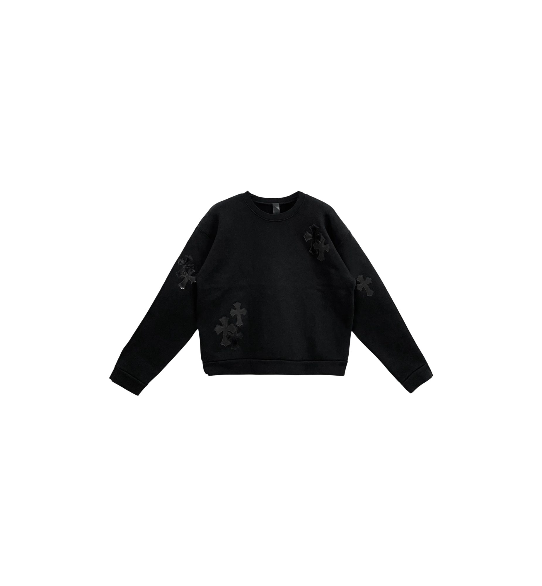 Chrome Hearts Pony Hair Patent Leather Cross Sweatshirt "Black"
