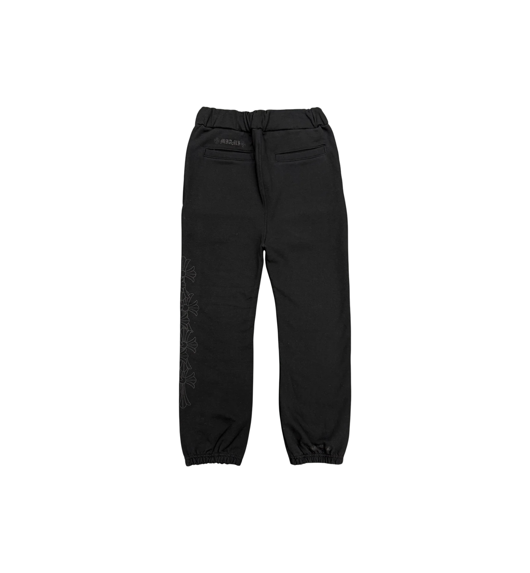 Chrome Hearts Miami Exclusive Vertical Cemetery Cross Sweatpants "Black"