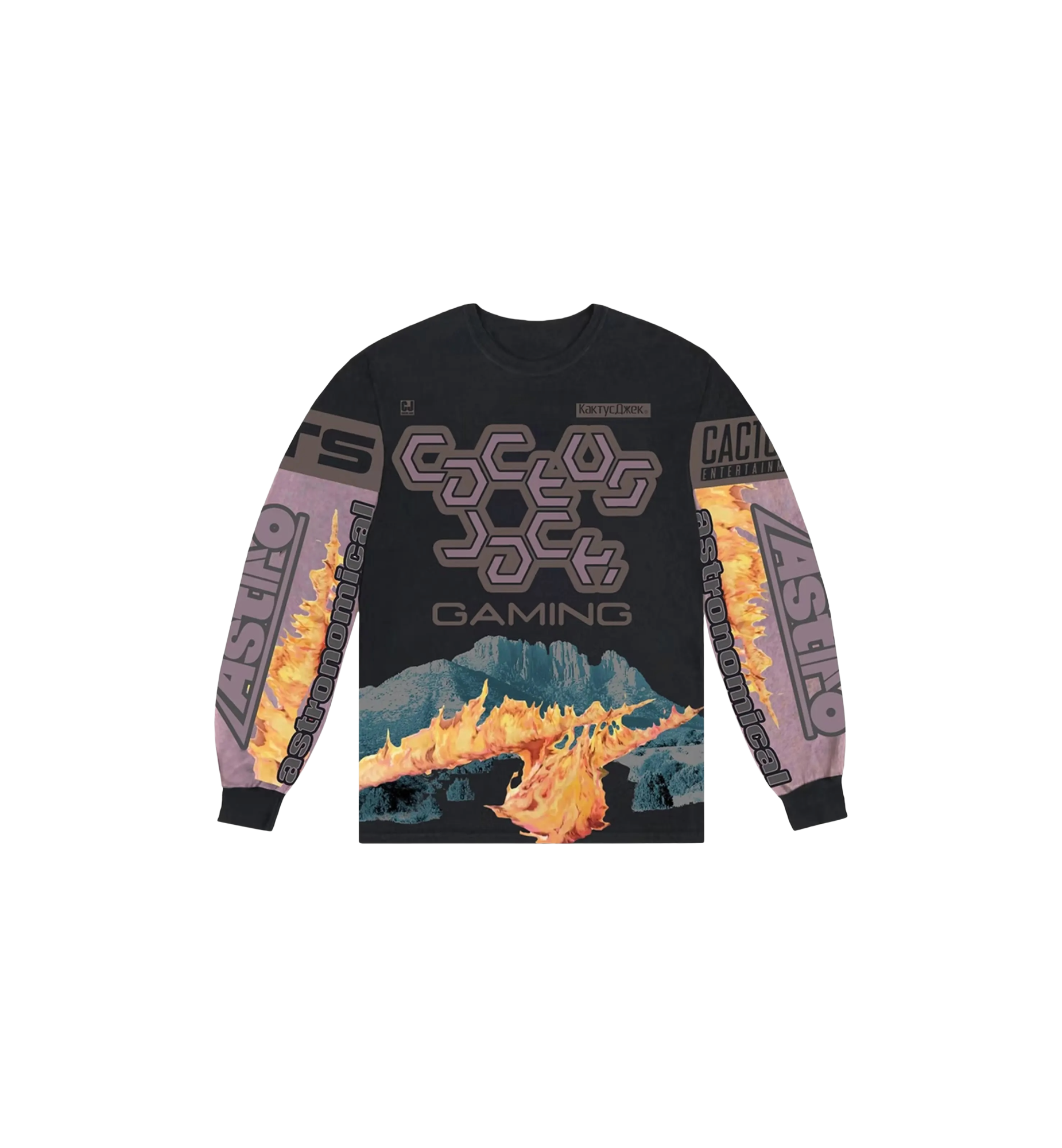 Travis Scott The Scotts CJ Gaming I L/S T-Shirt "Black/Multi"