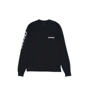 Chrome Hearts Tonal Cemetery Cross Banner L/S Tee "Black"