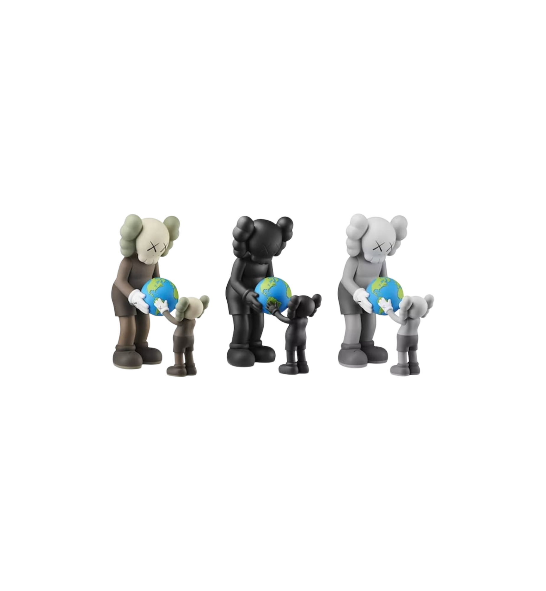 KAWS The Promise Vinyl Figure Set "Brown/Black/Grey"
