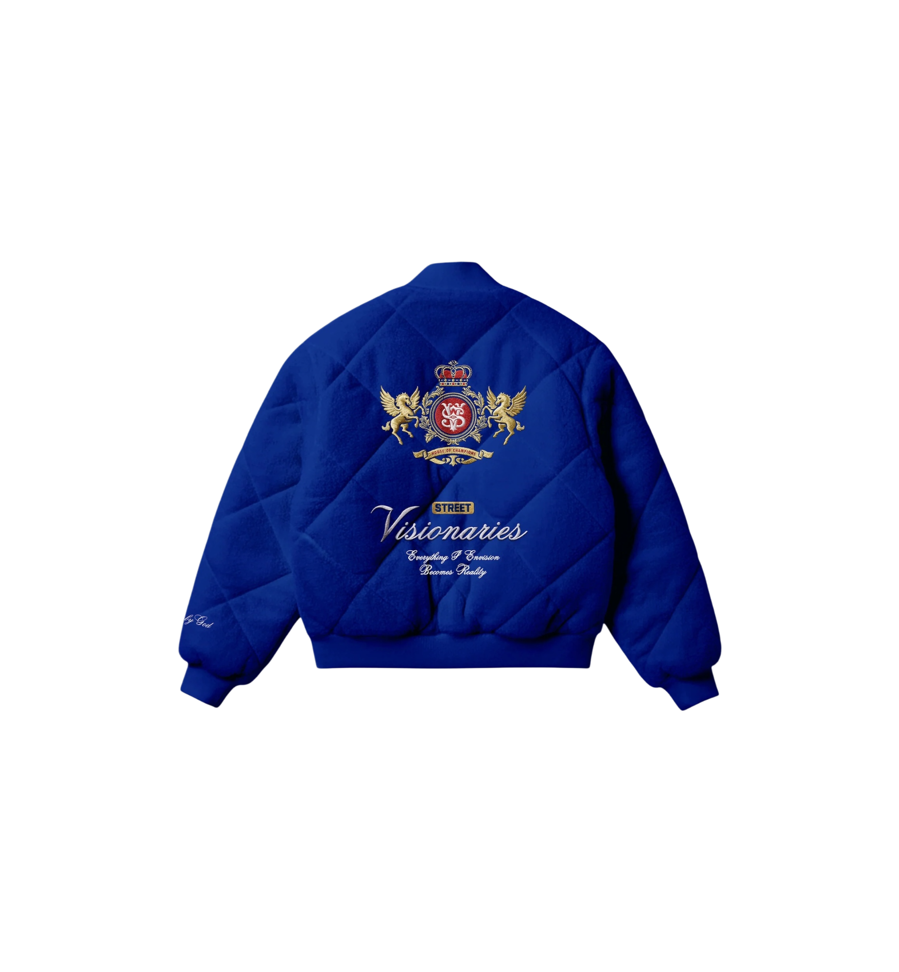 Street Visionaries House of Champions - Reversible Bomber Jacket "Silent Blue/Ivory Grey"