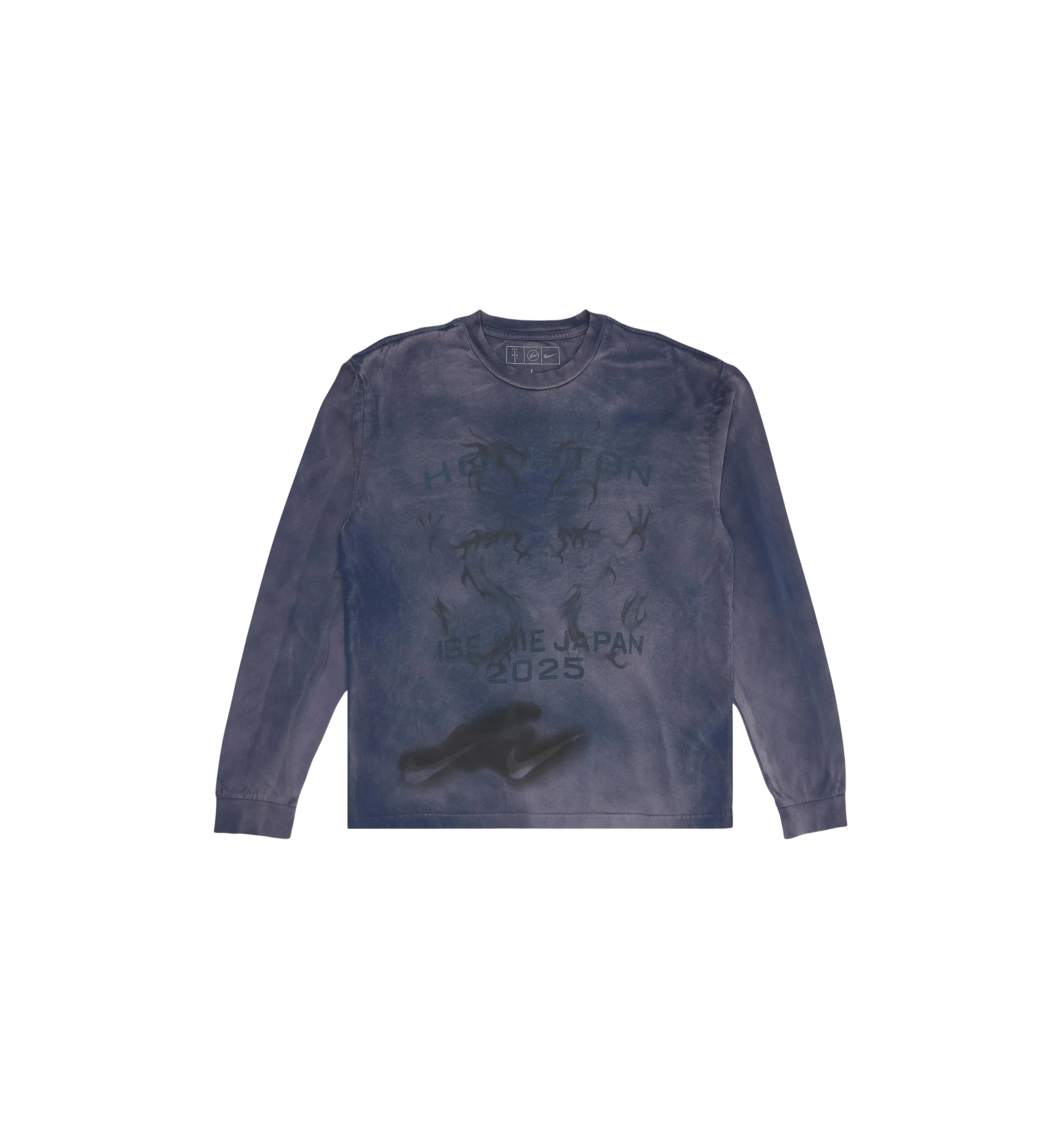 Travis Scott Cactus Jack x Fragment x Nike Houston To Ise Mie L/S T-Shirt "Washed Blue"