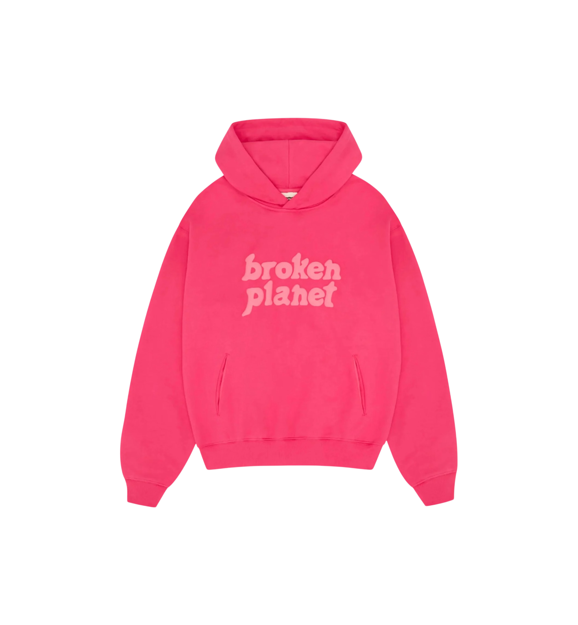 Broken Planet Monochrome Hoodie "Fuchsia Pink"