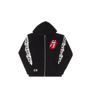 Chrome Hearts Rolling Stones Zip Up Hoodie "Black"