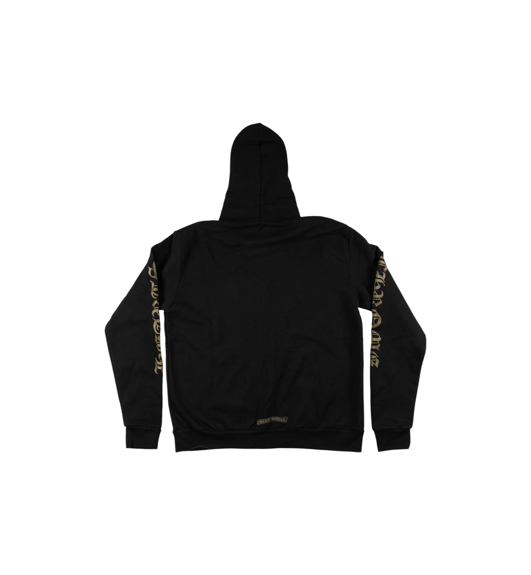 Chrome Hearts Vertical Logo Zip Up Hoodie "Black/Army Green"