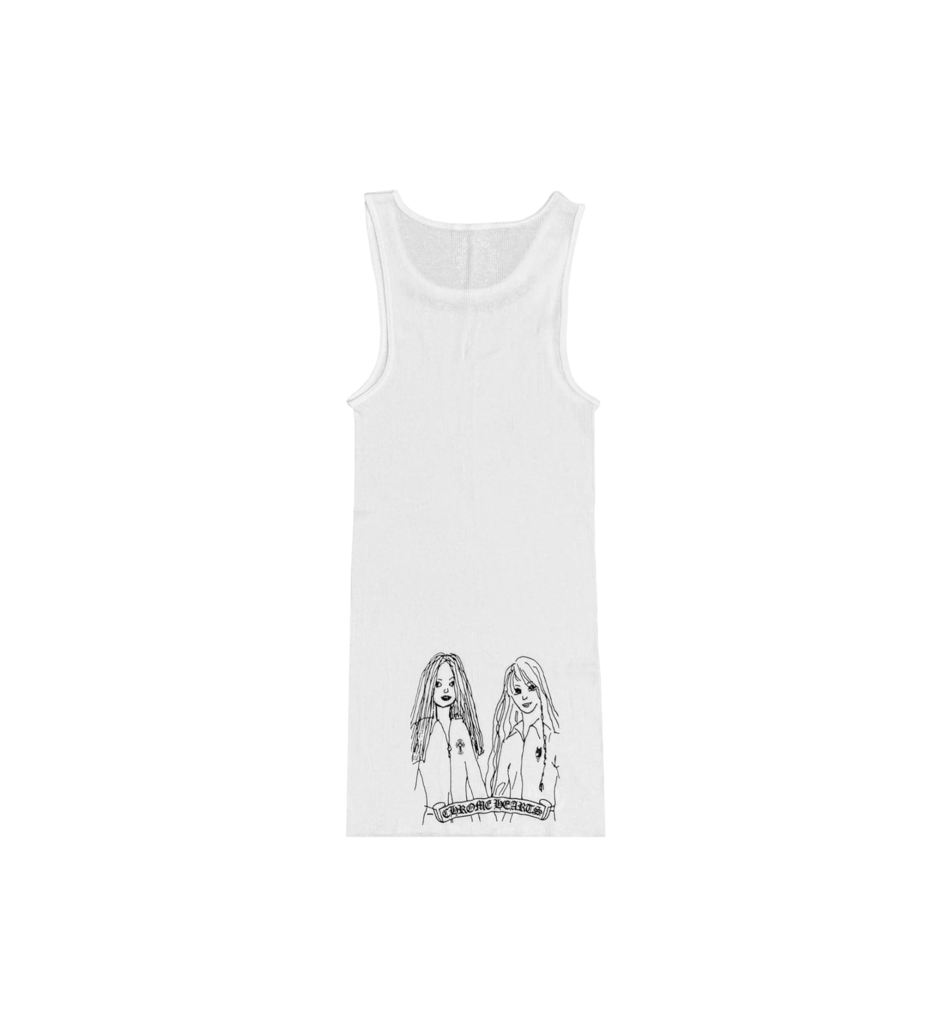 Chrome Hearts Neck Logo Mayumi Sisters Tank Top "White" (Women's)