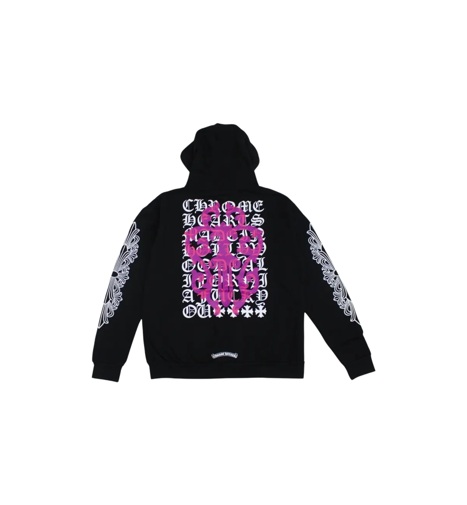 Chrome Hearts Eye Chart Dagger Zip-Up Hoodie "Black"