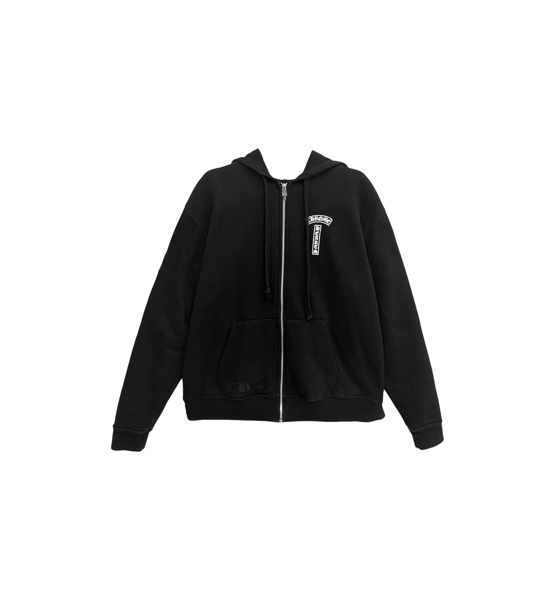 Chrome Hearts USA Script Logo Zip Up Hoodie "Black"