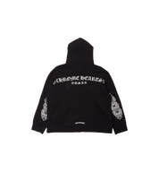 Chrome Hearts USA Floral Horseshoe Logo Zip Up Hoodie "Black"