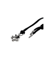 Chrome Hearts BS Fleur Leather Braids Chain Necklace "Black/Silver"