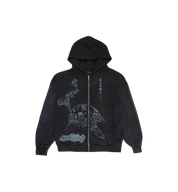 Travis Scott Cactus Jack x Fragment x Takashi Murakami Reborn Zip Hoodie "Black"