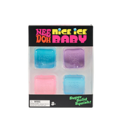 NeeDoh Nice Ice Baby Squishy Fidget Toy Set of 4 "Blue/Purple/Pink"