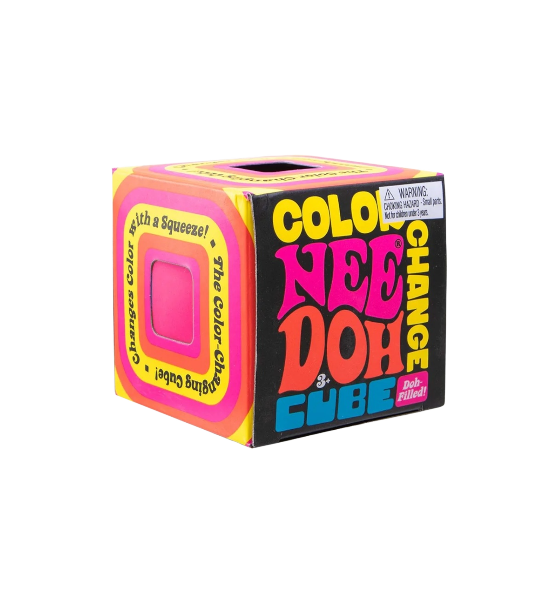 NeeDoh Color Change Cube Squishy Fidget Toy "Pink"