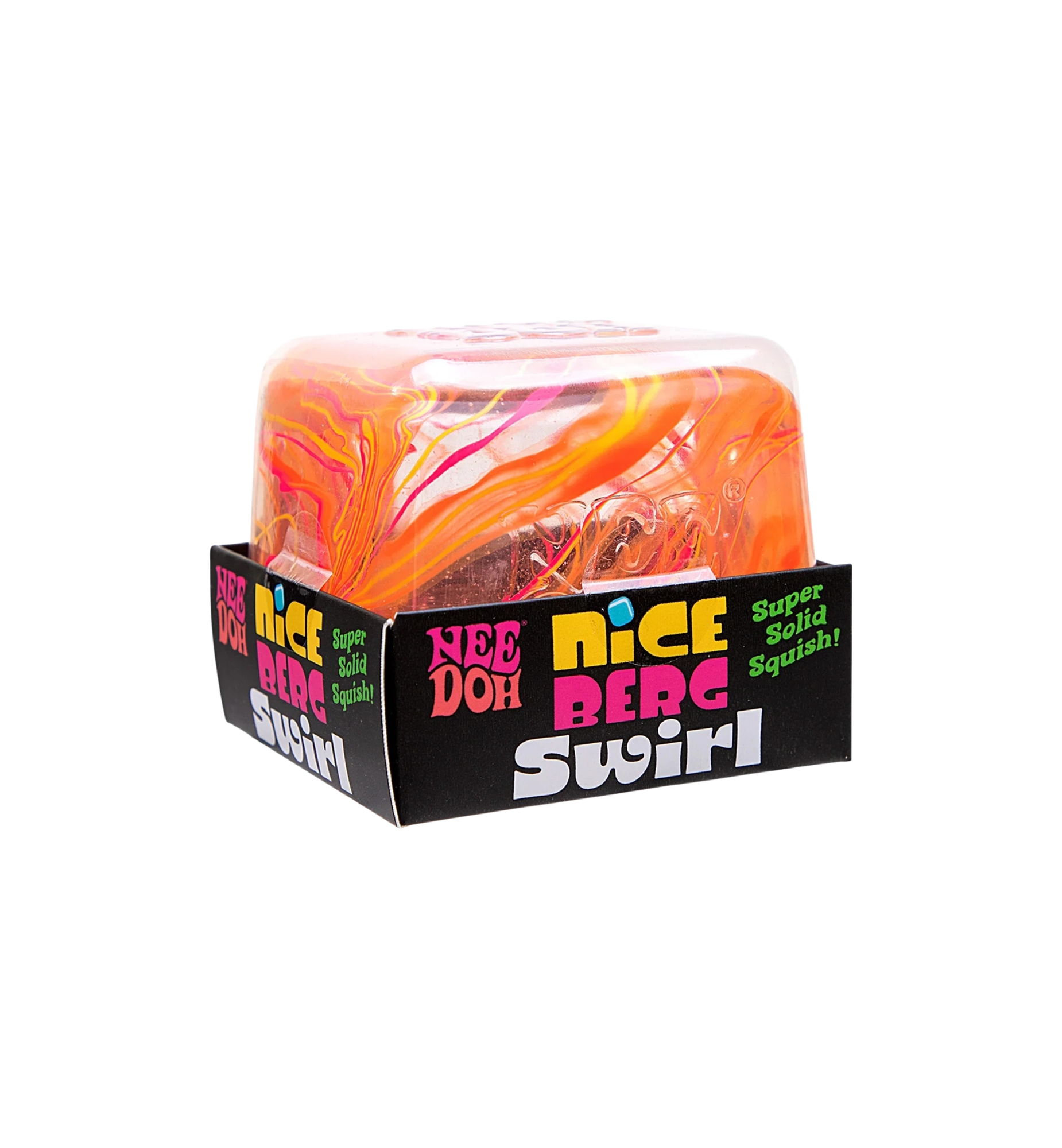 NeeDoh Jumbo Swirl Nice Berg Squishy Fidget Toy "Orange"
