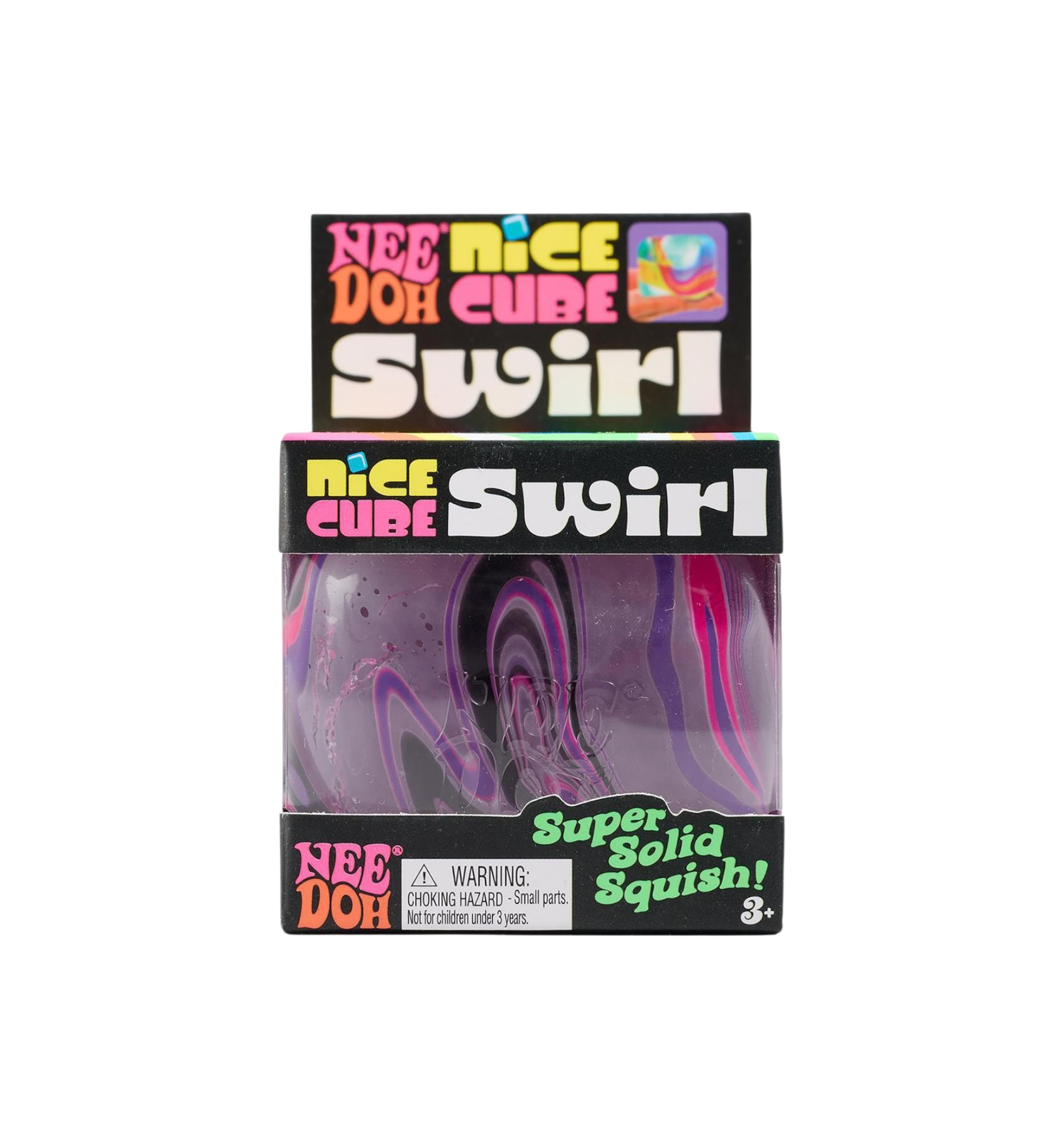 NeeDoh Nice Cube Swirl Super Squeeze! "Pink/Purple/Black"