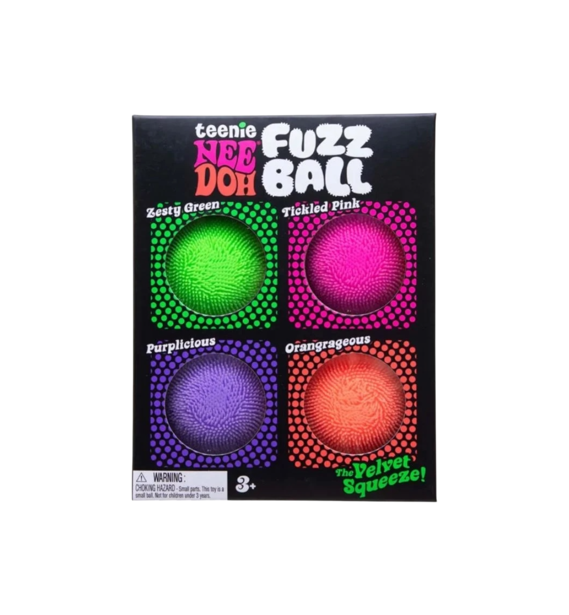 NeeDoh Teenie Fuzz Ball 4-Pack Squishy Fidget Toy