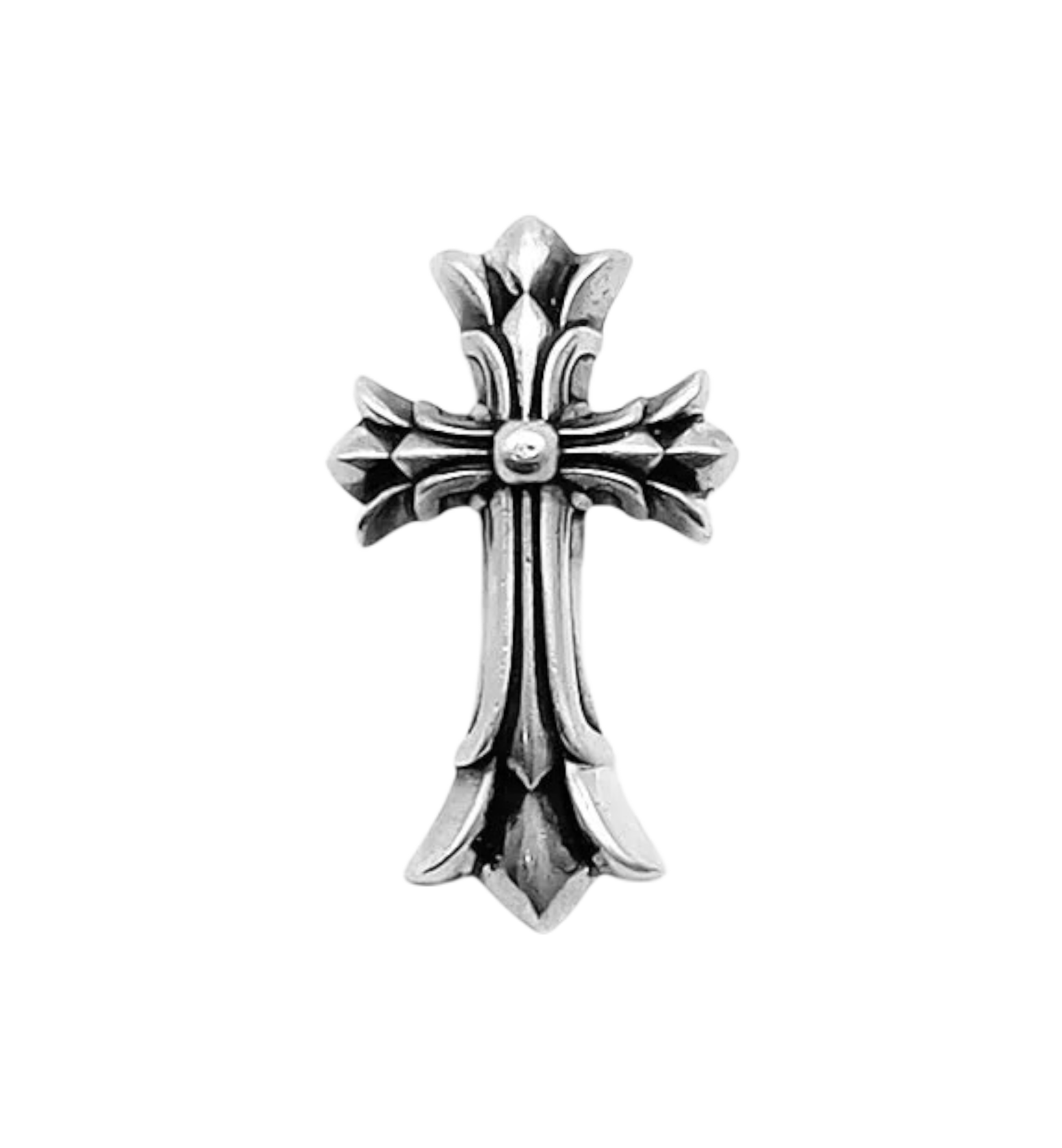 Chrome Hearts Double Cross Pendant Ball Chain Necklace "Silver"