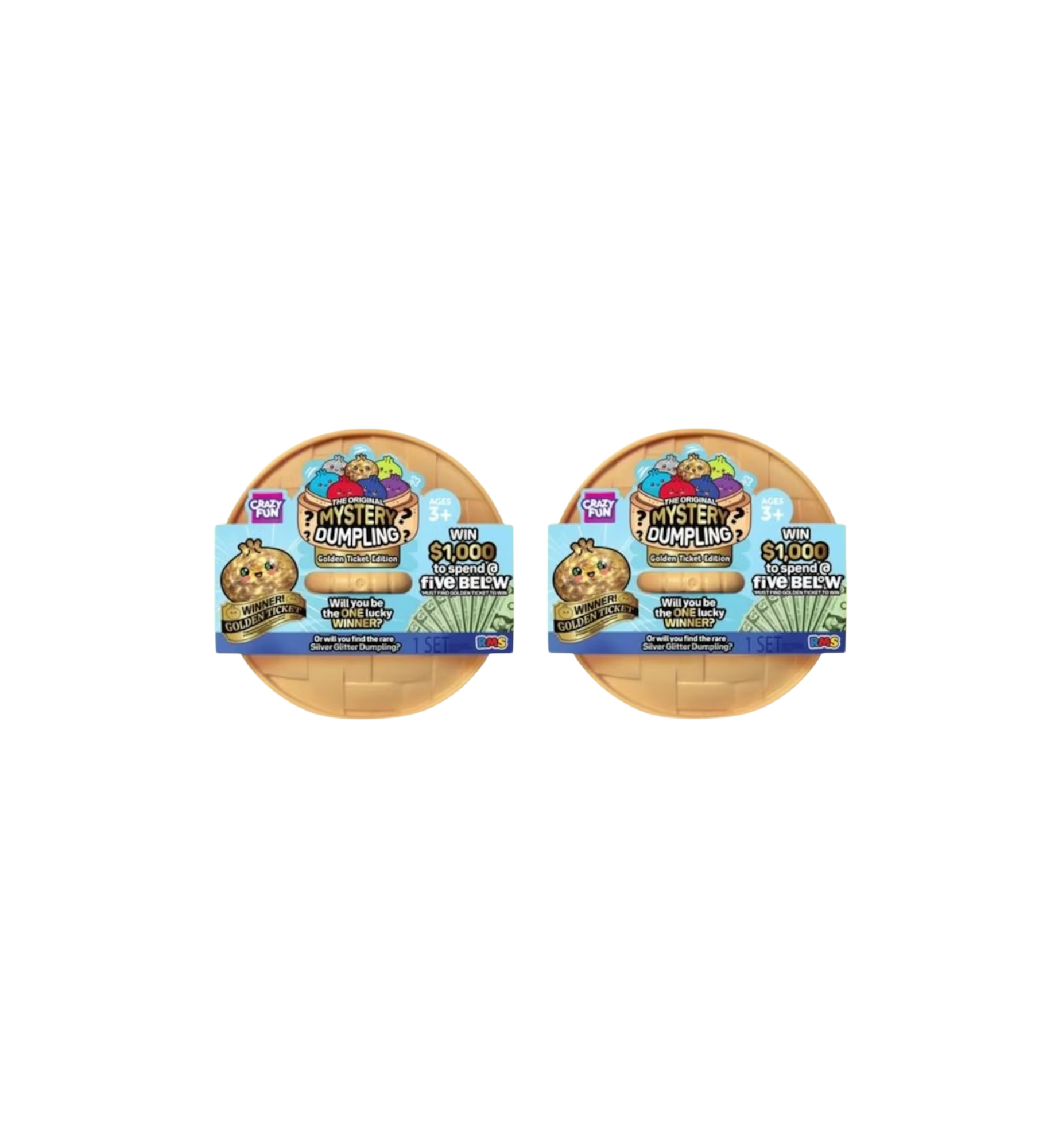 Squishy Bun The Original Mystery Dumpling (Golden Ticket Edition) (Five Below Exclusive) 2 Blind Boxes