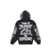 Supreme Warriors Applique Zip Up Hooded Sweatshirt "Black"
