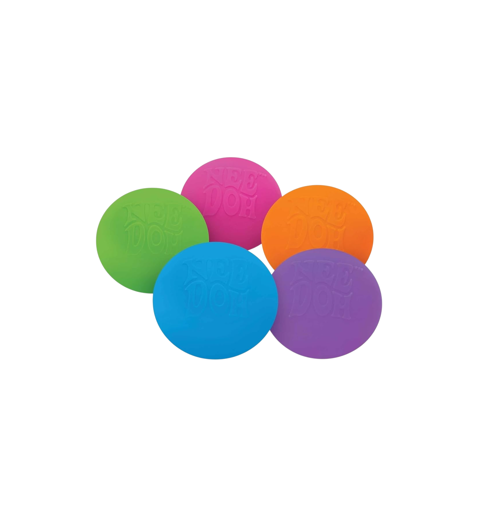 NeeDoh 5-Pack The Groovy Glob! Squishy Fidget Toy "Pink/Orange/Purple/Green/Blue"