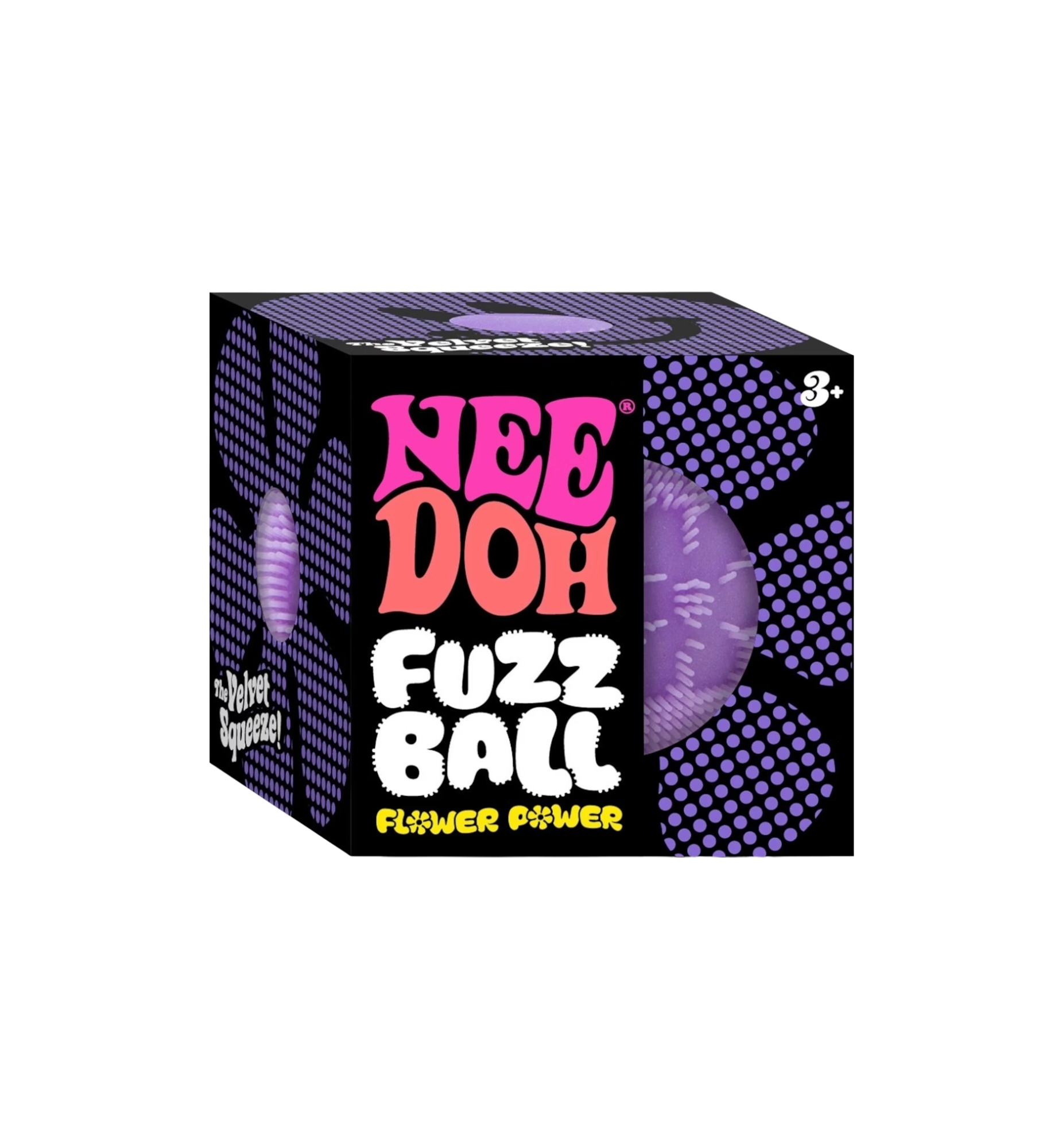 NeeDoh Flower Power Fuzz Ball Squishy Fidget Toy "Purple"