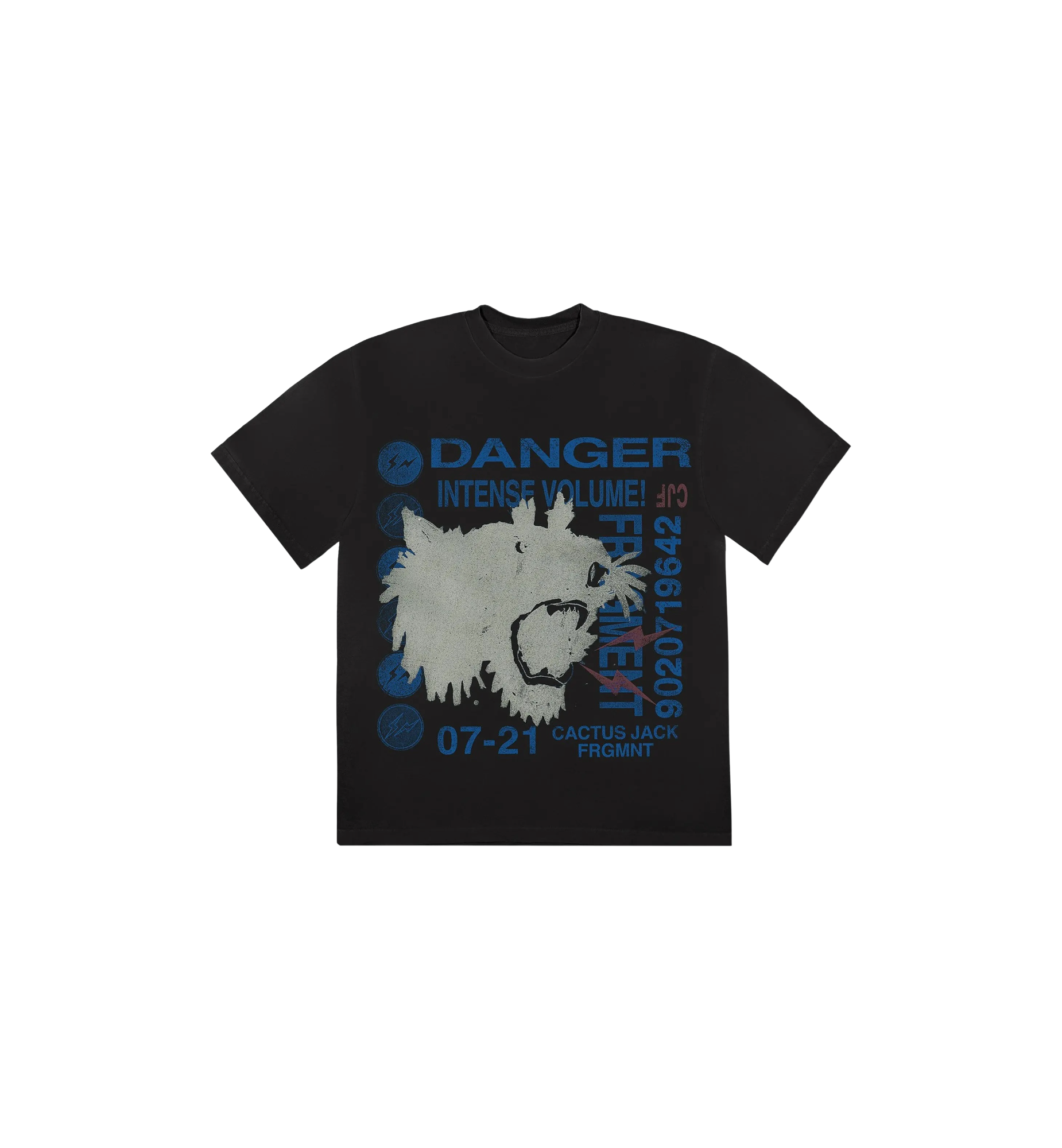 Travis Scott Cactus Jack For Fragment Danger Tee "Washed Black"