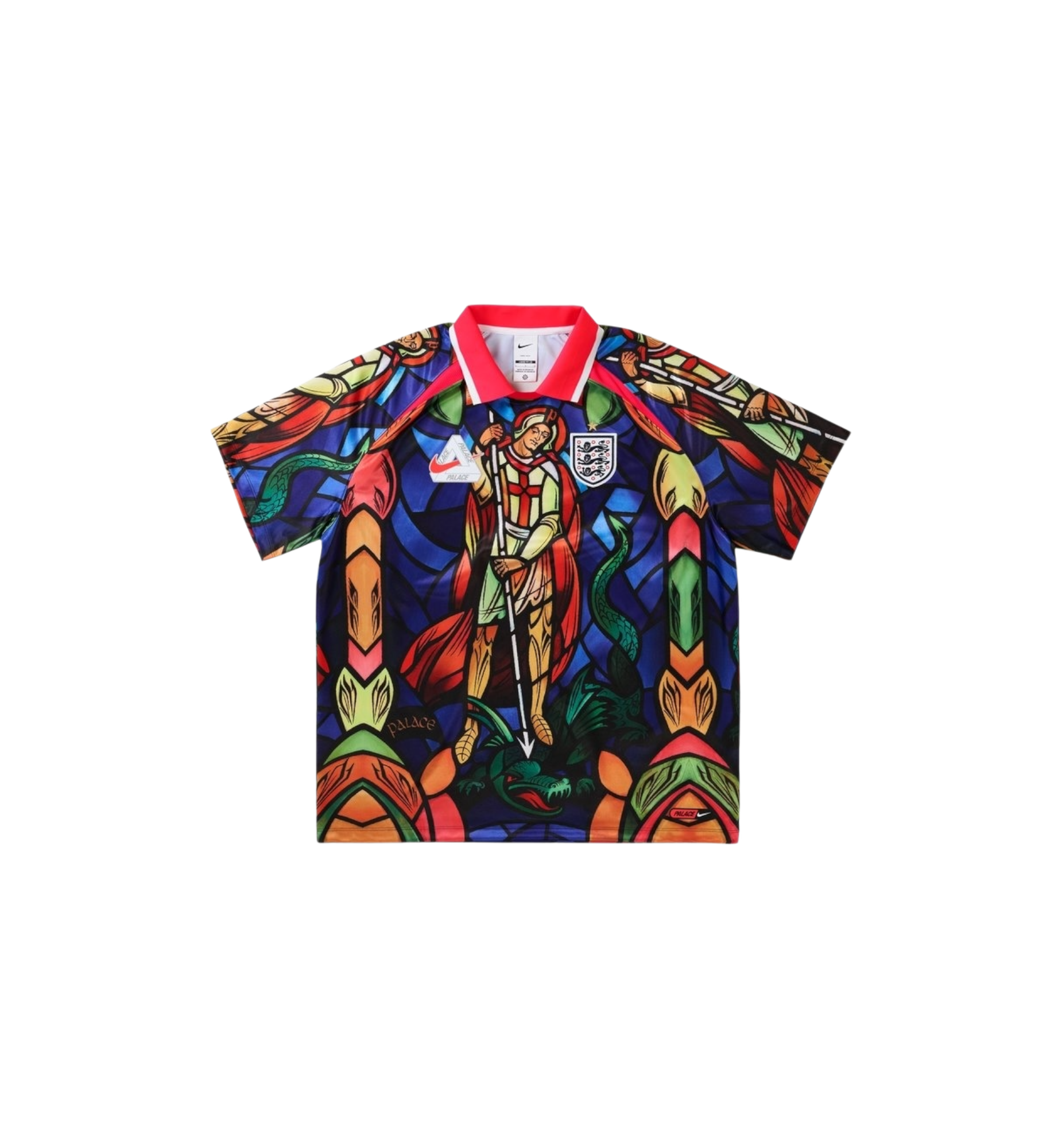 Palace x Nike England Dri-FIT Football Jersey "Bright Crimson"