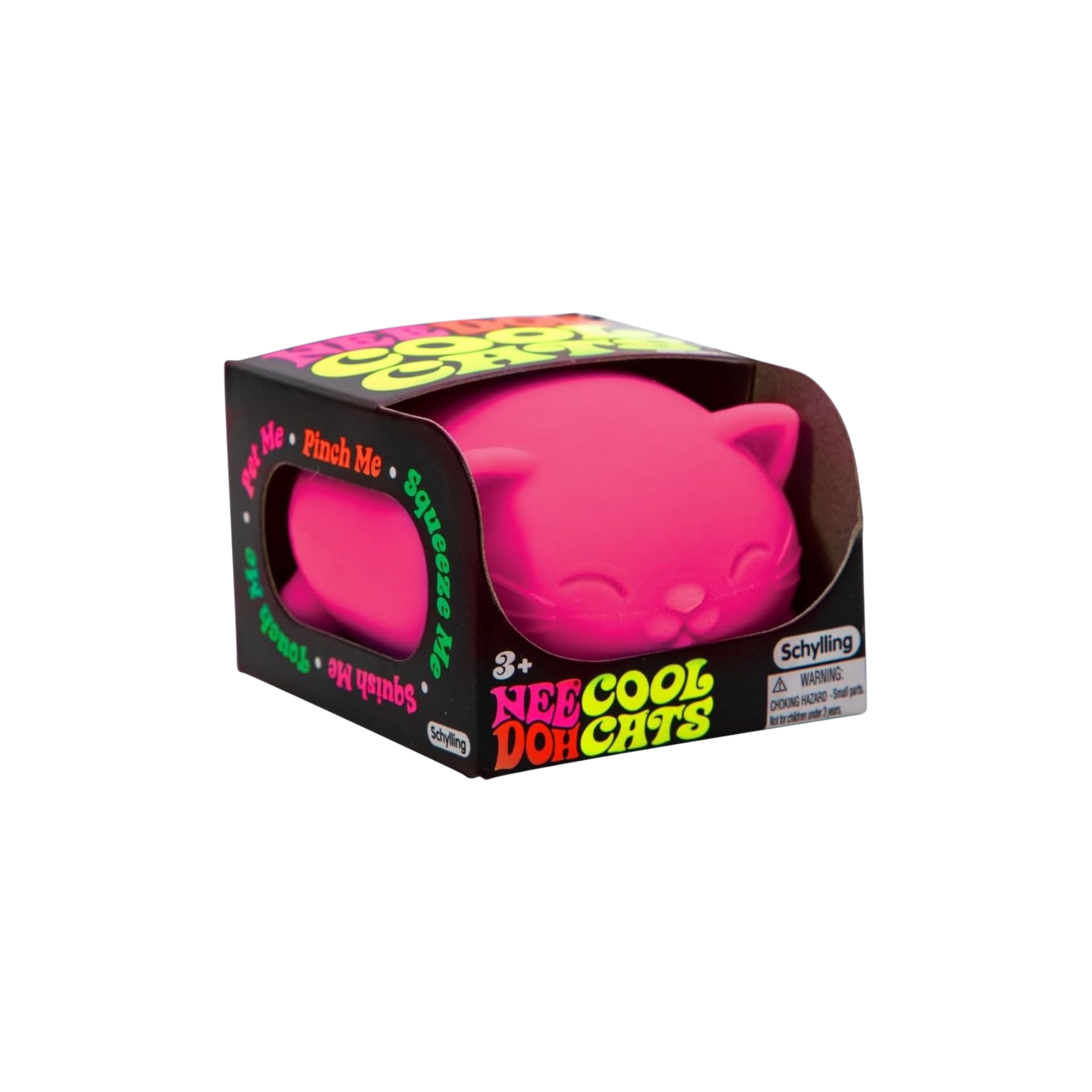 NeeDoh Cool Cat Squishy Fidget Toy Pink packaging detail at Stashed UAE