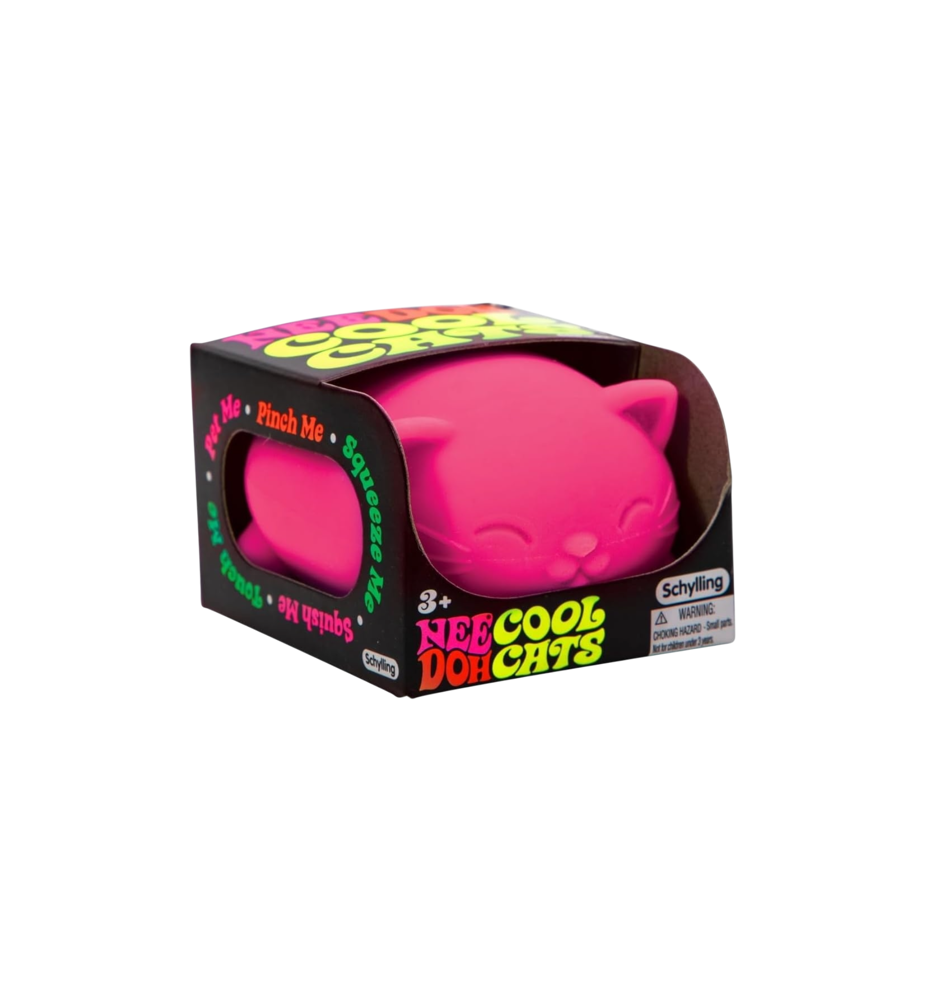 NeeDoh Cool Cat Squishy Fidget Toy "Pink"