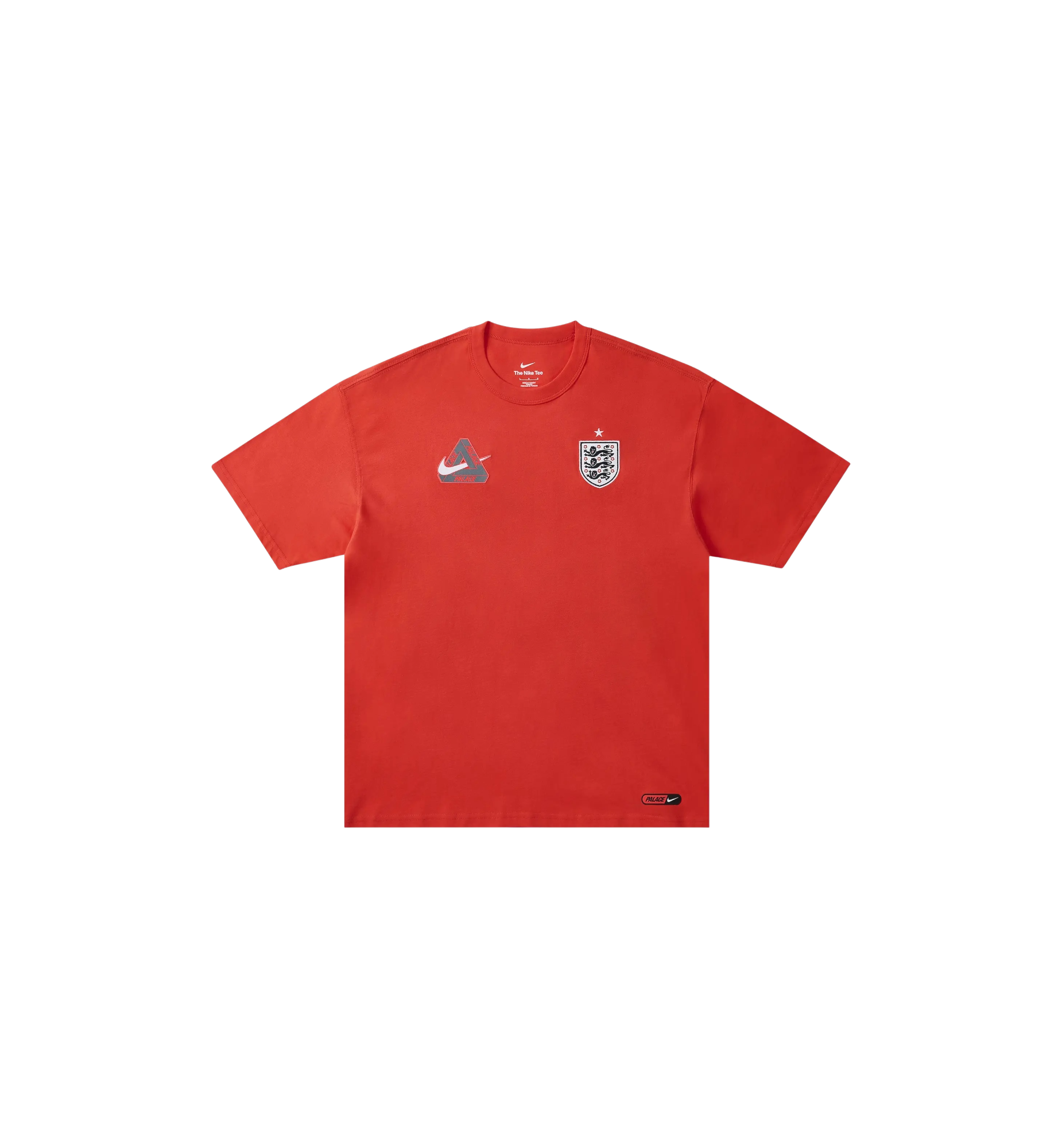 Palace x Nike England T-Shirt Light Crimson front view at Stashed UAE