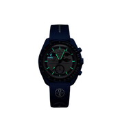 Swatch x Omega Bioceramic Moonswatch Mission To Earthphase Snoopy Gold Beaver Moon glow in the dark view at Stashed UAE