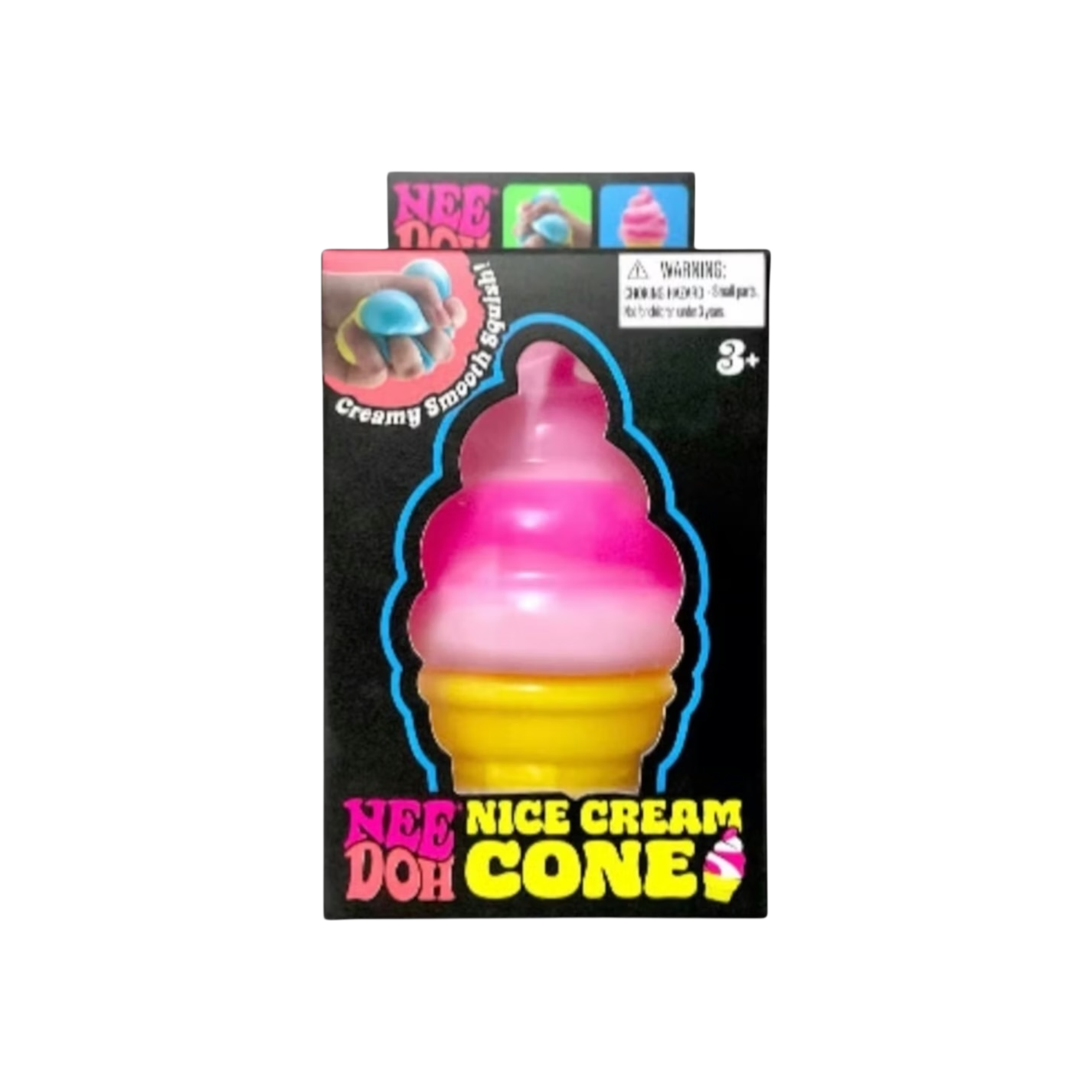 NeeDoh Nice Cream Ice Cream Cone Squishy Fidget Toy Pink packaging detail at Stashed UAE